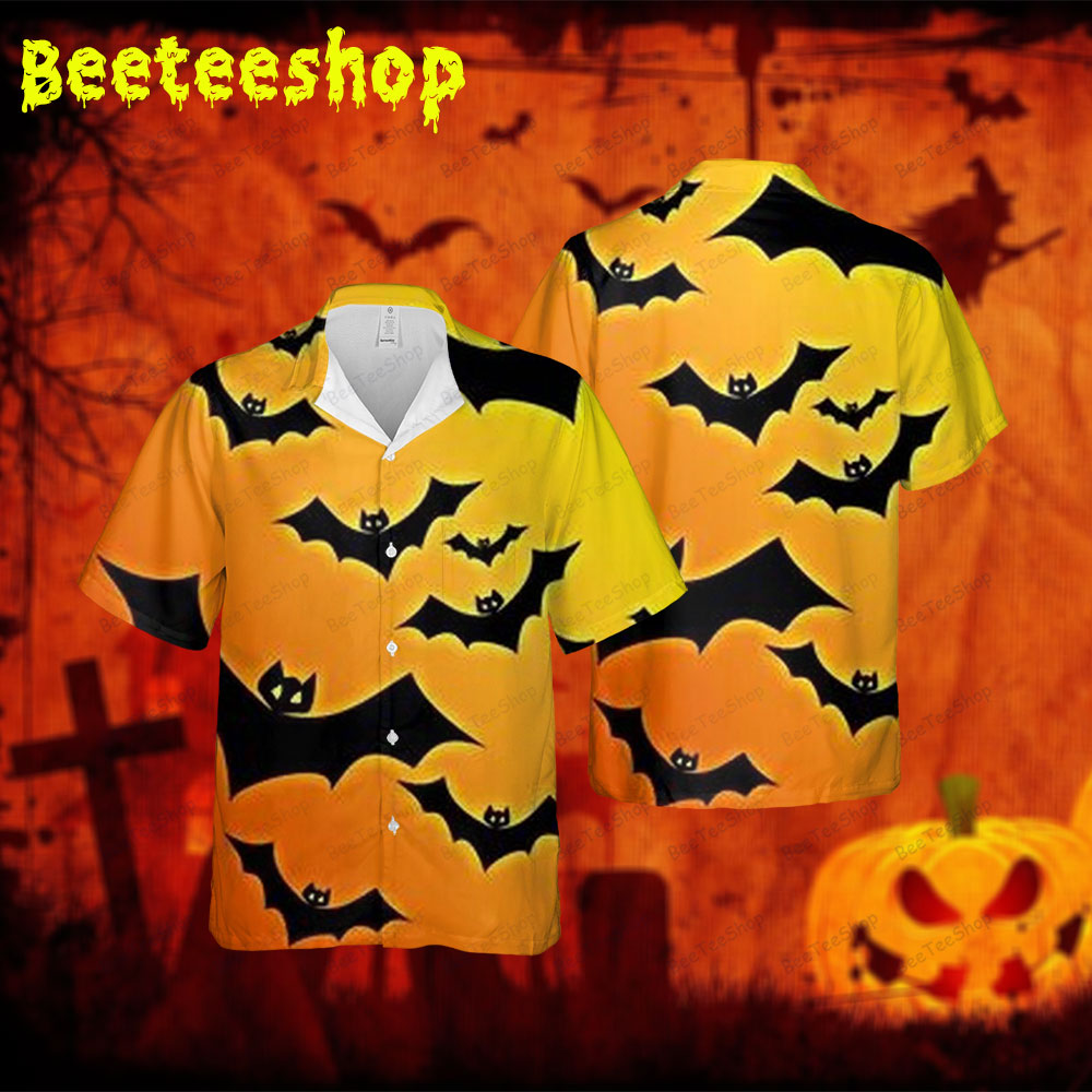 Bats Halloween 037 Spread Collar Hawaii Shirt