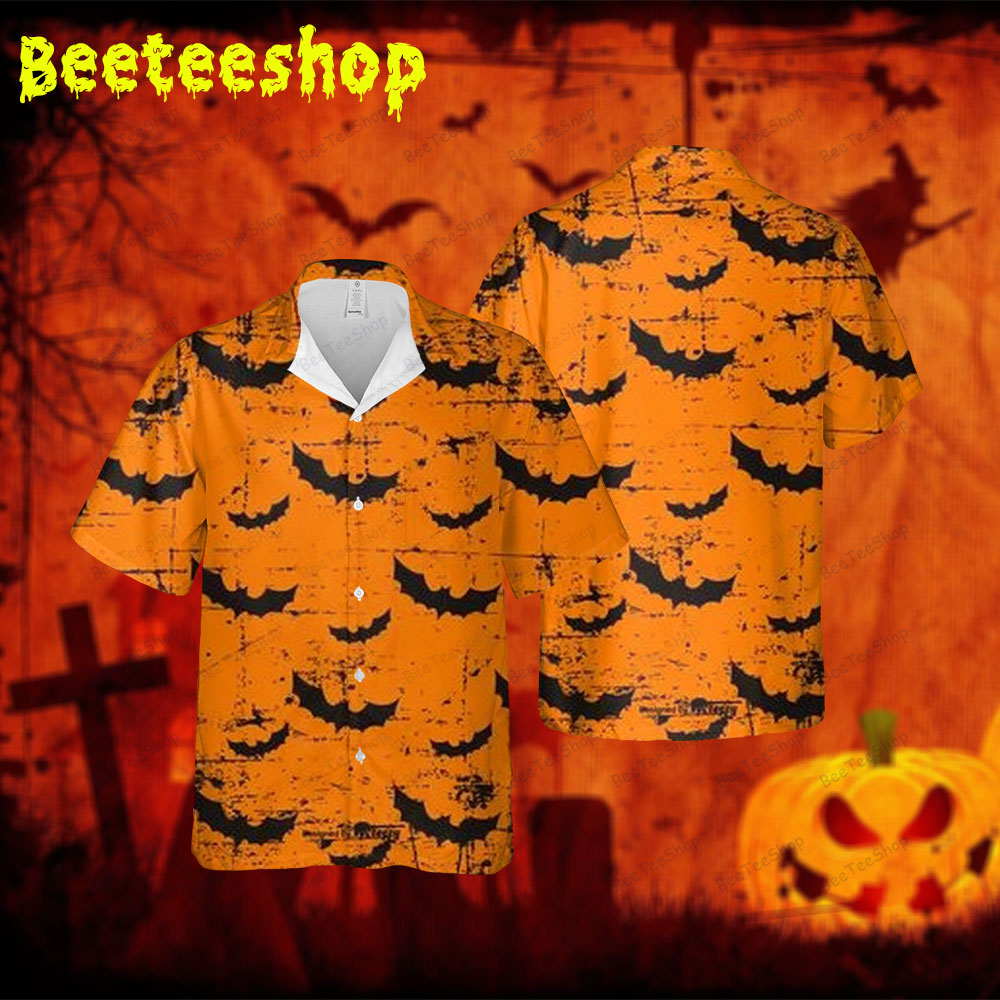 Bats Halloween 045 Spread Collar Hawaii Shirt