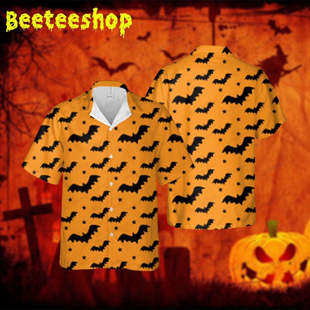 Bats Halloween 056 Spread Collar Hawaii Shirt