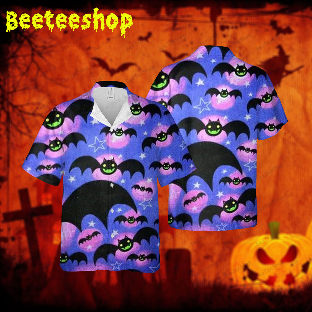 Bats Halloween 133 Spread Collar Hawaii Shirt