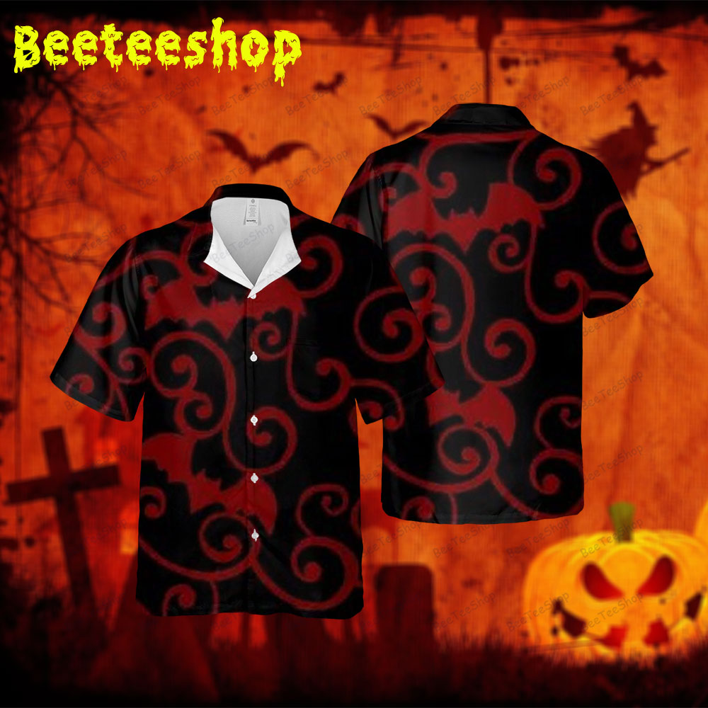 Bats Halloween 149 Spread Collar Hawaii Shirt