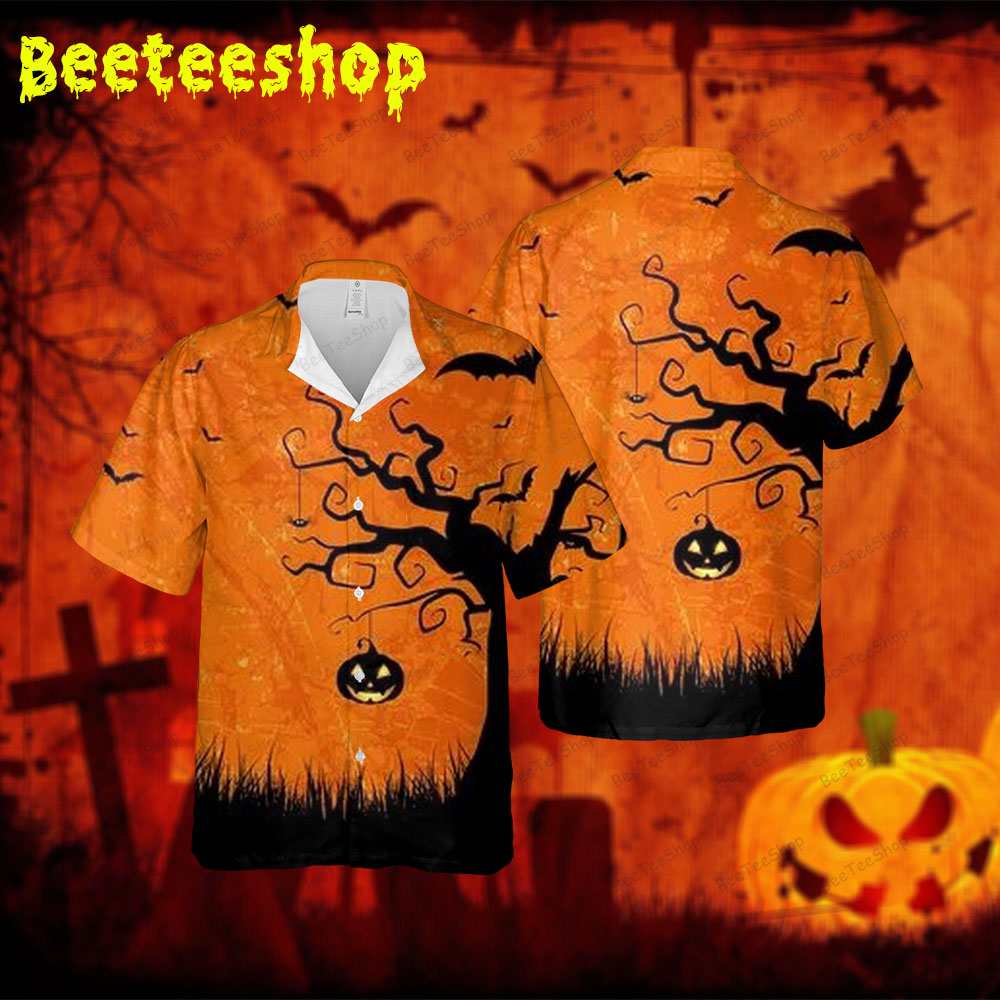 Bats Halloween 239 Spread Collar Hawaii Shirt