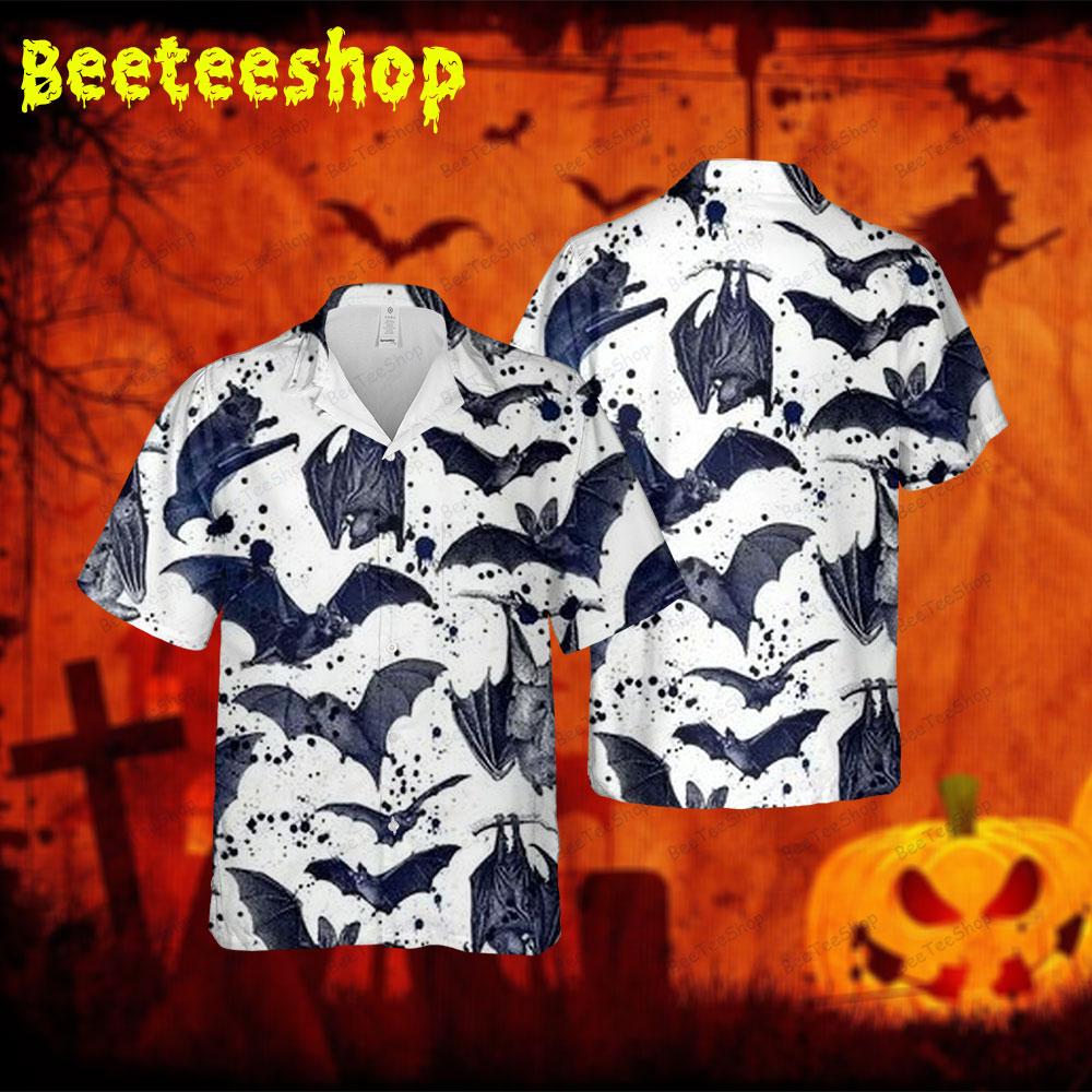 Bats Halloween 287 Spread Collar Hawaii Shirt