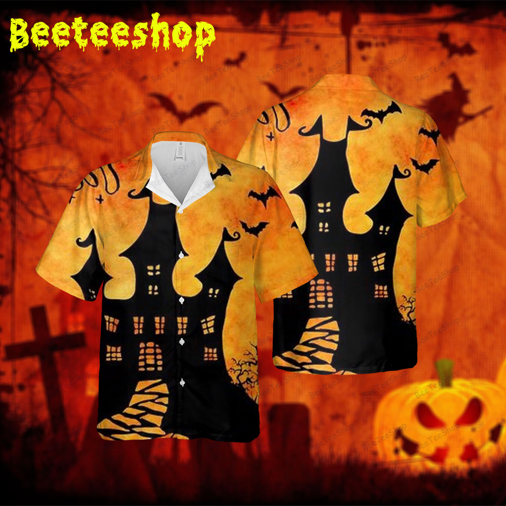 Bats Halloween 309 Spread Collar Hawaii Shirt