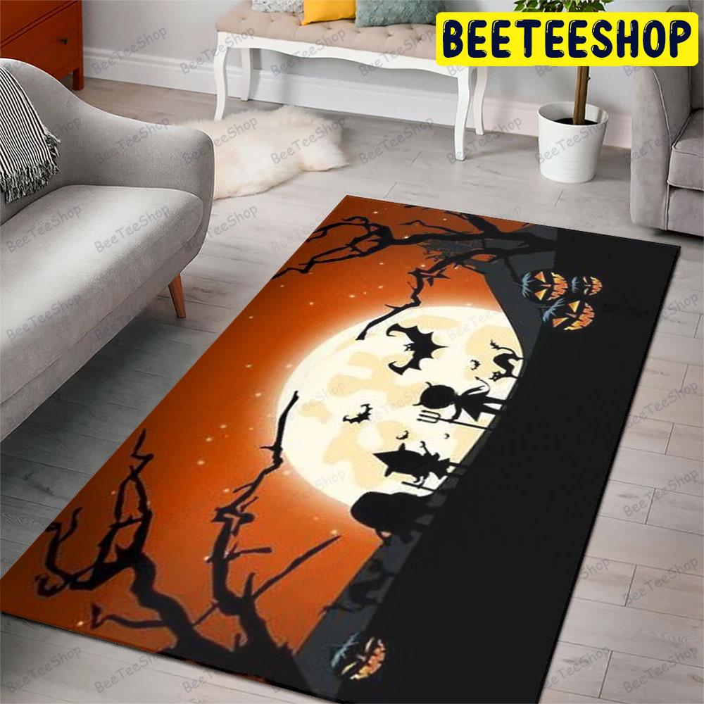 Bats Halloween Pattern 198 Beeteeshop Rug Rectangle