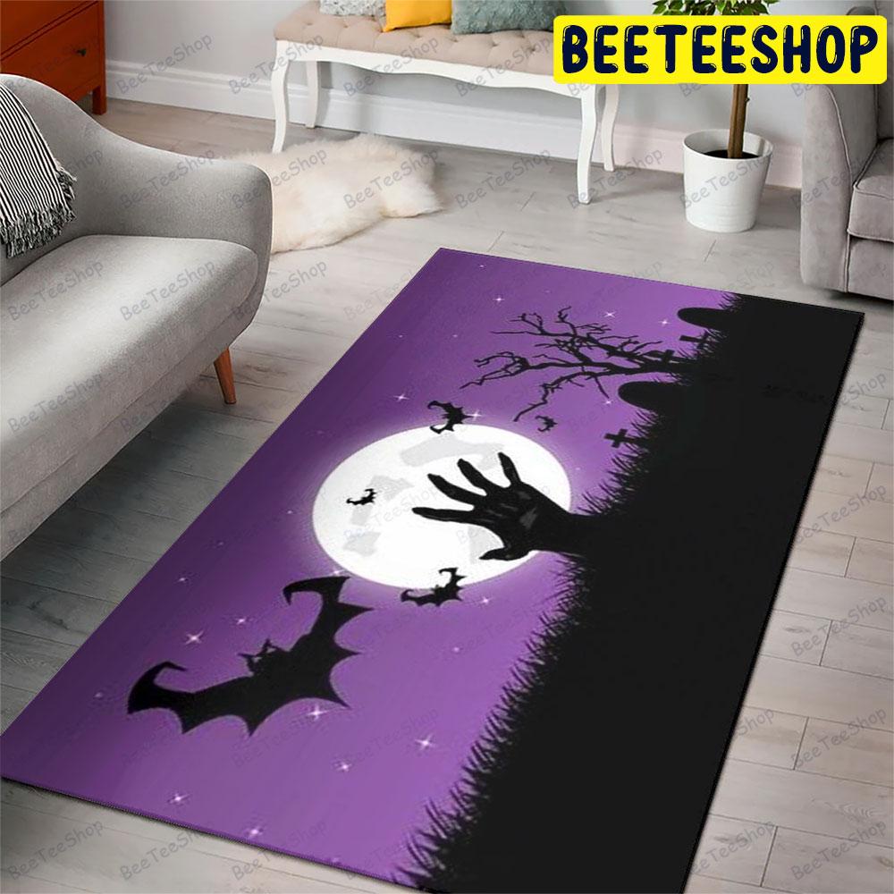 Bats Halloween Pattern 272 Beeteeshop Rug Rectangle