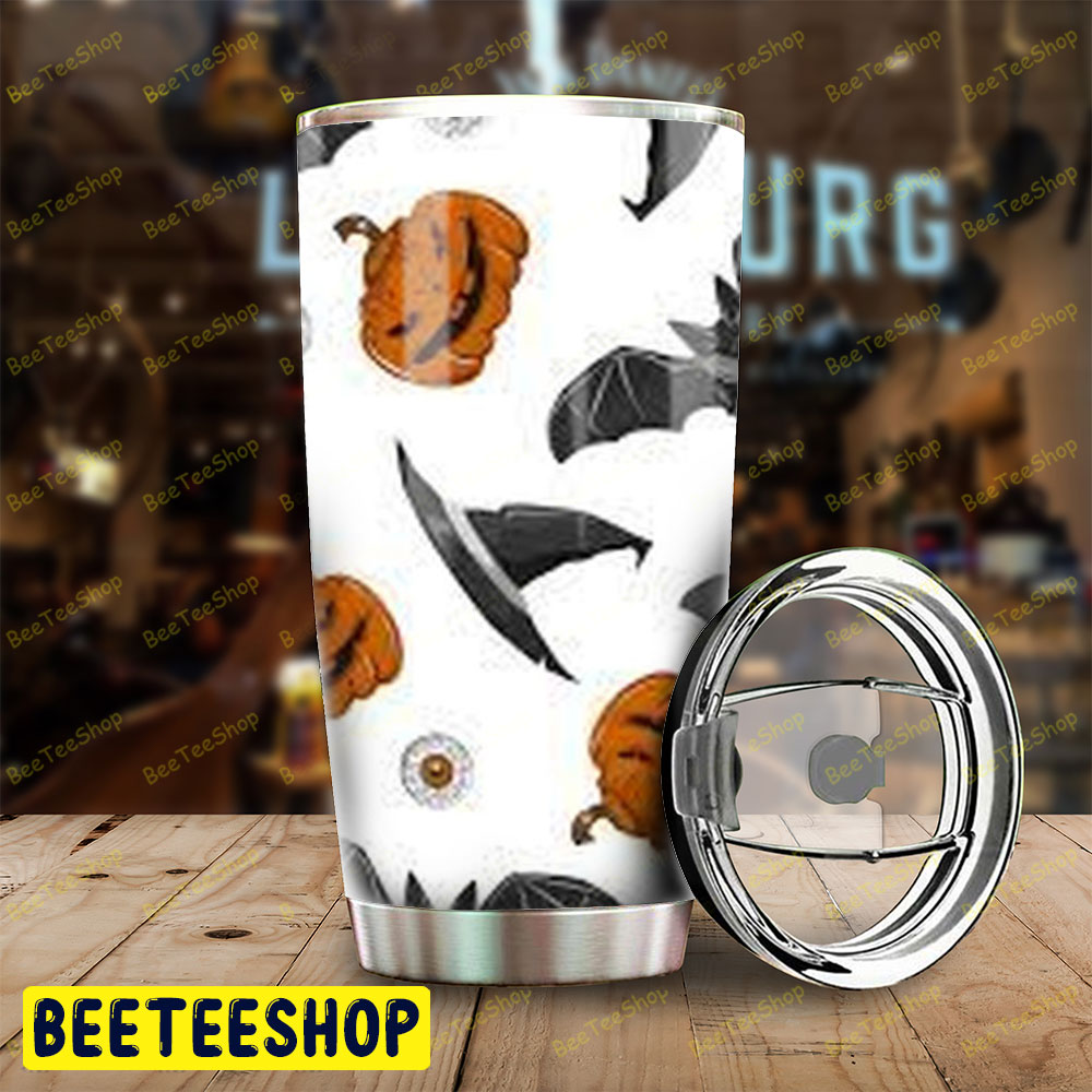 Bats Pumpkins Halloween Pattern 089 Tumbler