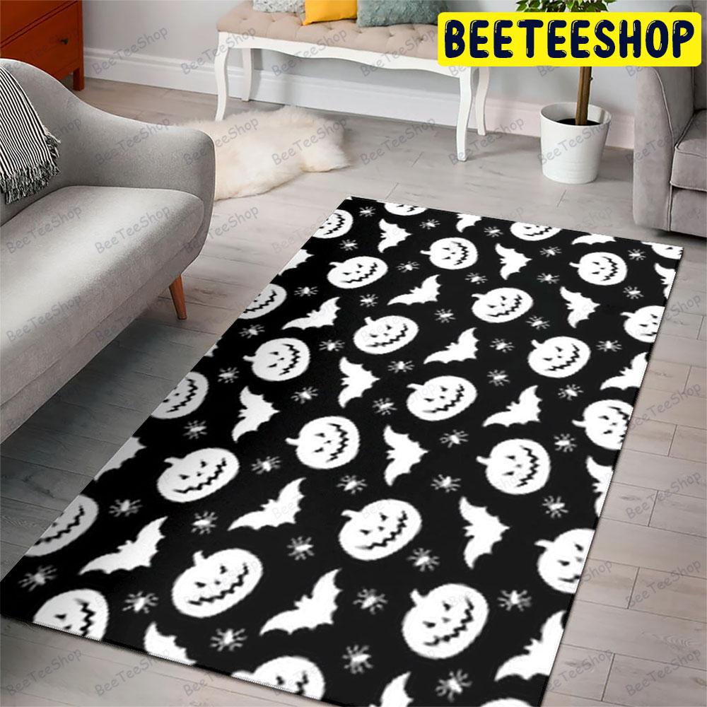 Bats Pumpkins Halloween Pattern 128 Beeteeshop Rug Rectangle