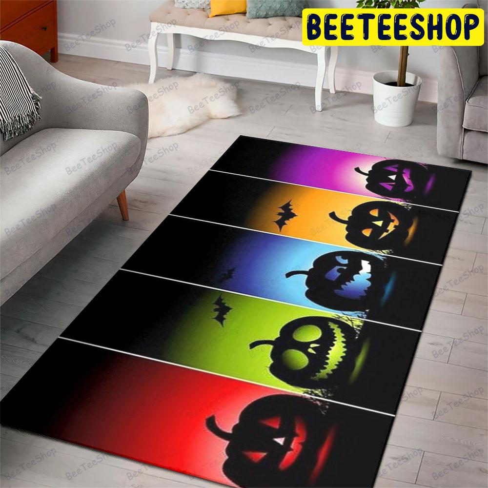 Bats Pumpkins Halloween Pattern 151 Beeteeshop Rug Rectangle