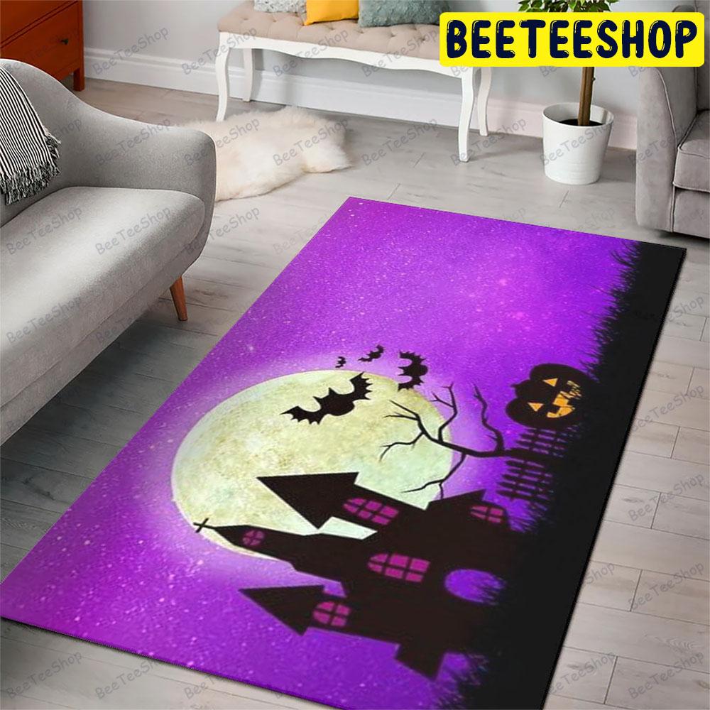 Bats Pumpkins Halloween Pattern 172 Beeteeshop Rug Rectangle