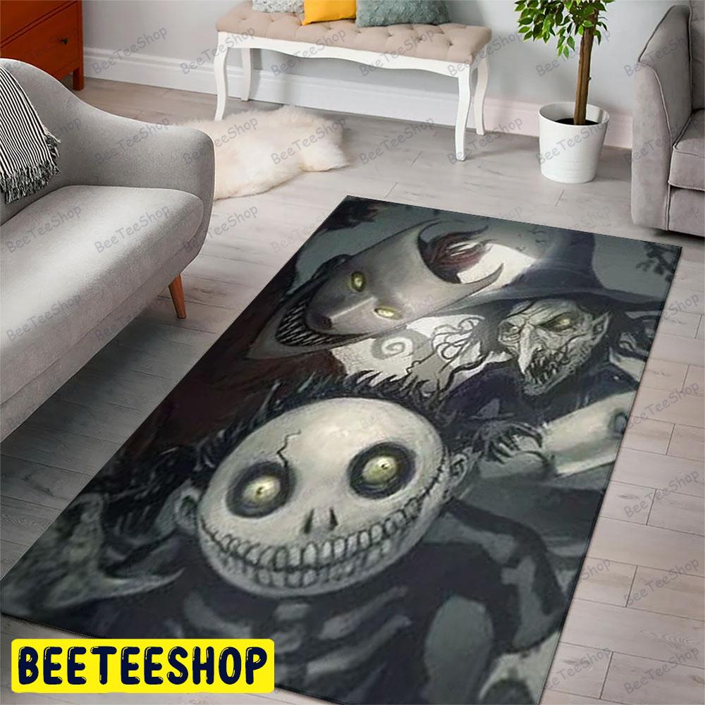 Black Art Jack With Friends The Nightmare Before Christmas Halloween Beeteeshop Rug Rectangle