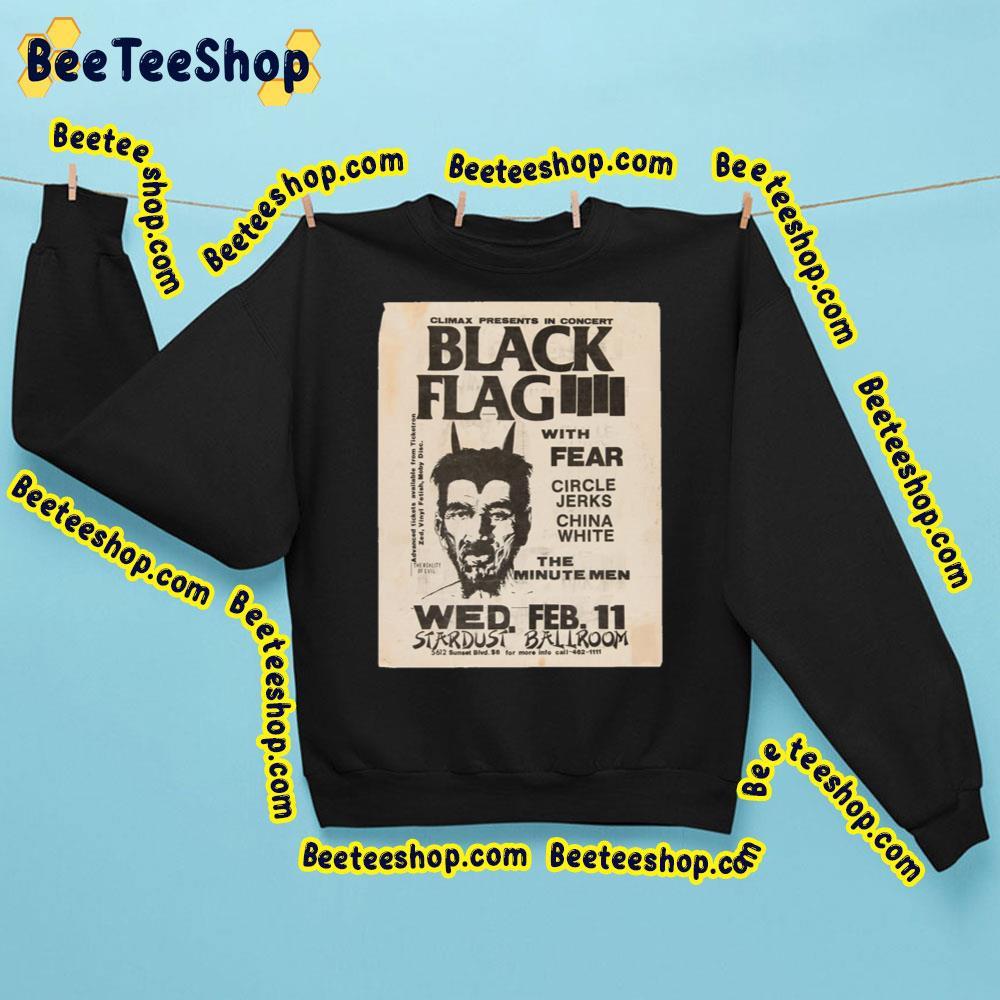 Black Flag Concert Flyer Music Beeteeshop Trending Unisex Sweatshirt