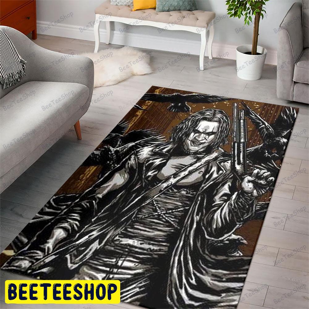 Black Graphic Top Dollar The Crow Halloween Beeteeshop Rug Rectangle