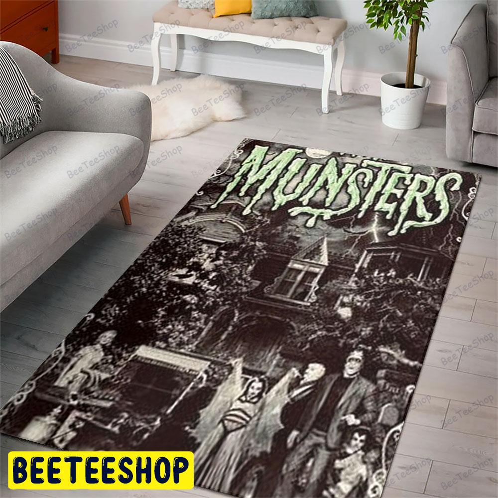 Black Halloween Movie The Munsters Beeteeshop Rug Rectangle