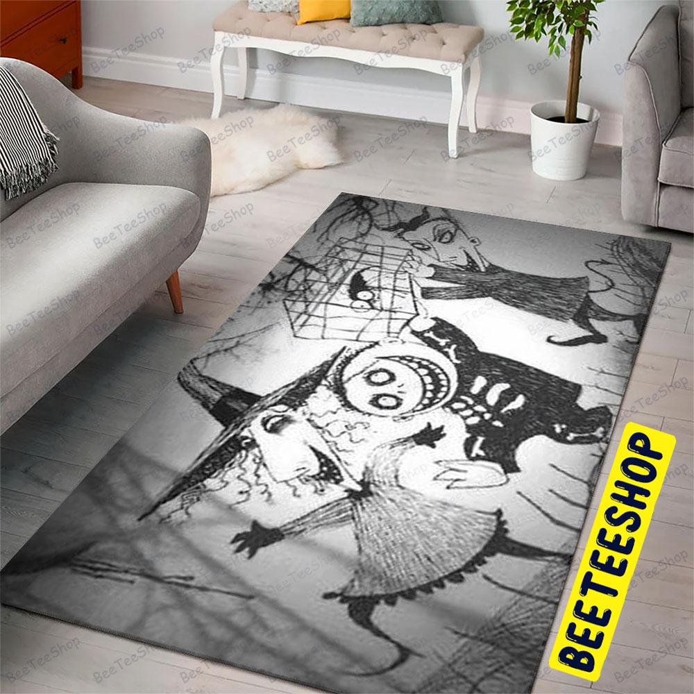 Black Ink The Nightmare Before Christmas Halloween Beeteeshop Rug Rectangle