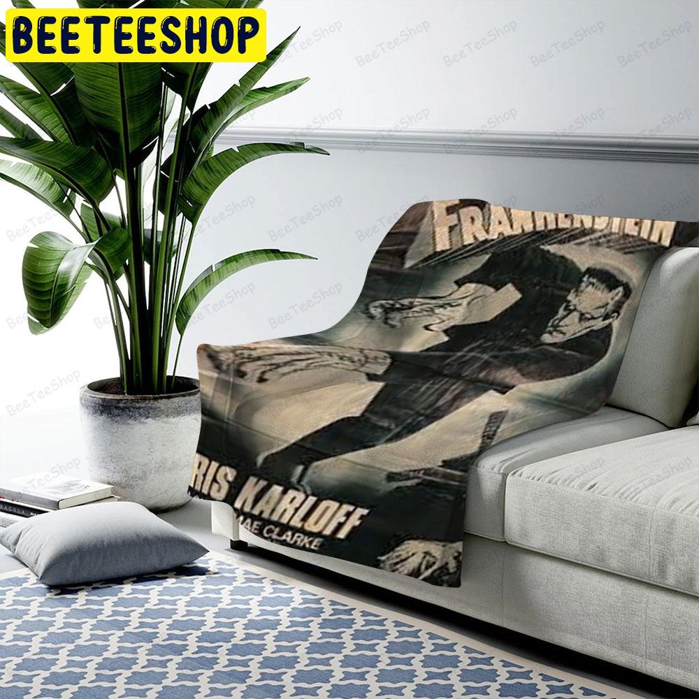 Black Style Boris Karloff Frankenstein Halloween Beeteeshop US Cozy Blanket