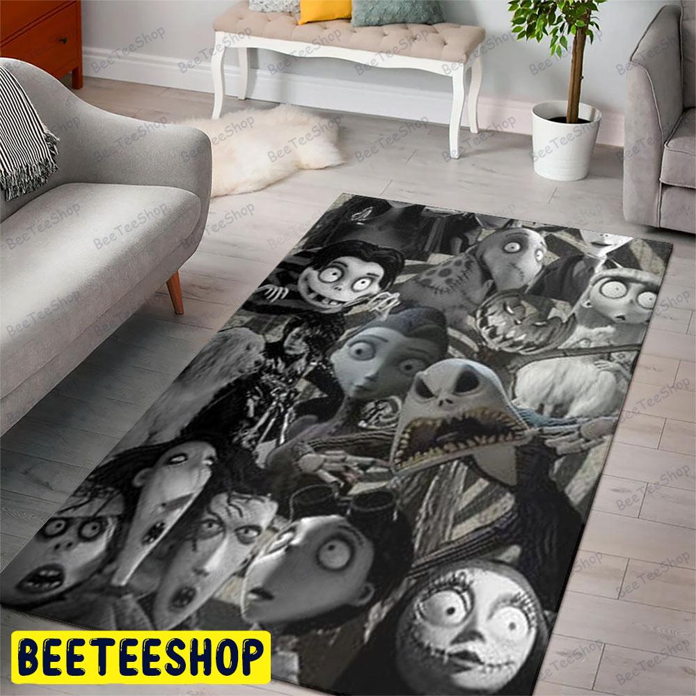 Black The Nightmare Before Christmas Halloween Beeteeshop Rug Rectangle