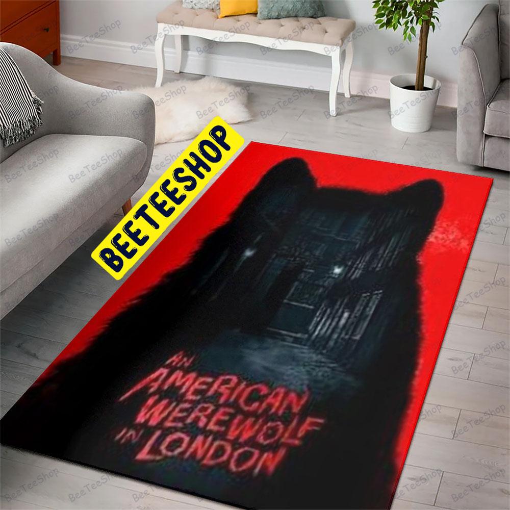 Black Wolf An American Werewolf In London Halloween Beeteeshop Rug Rectangle