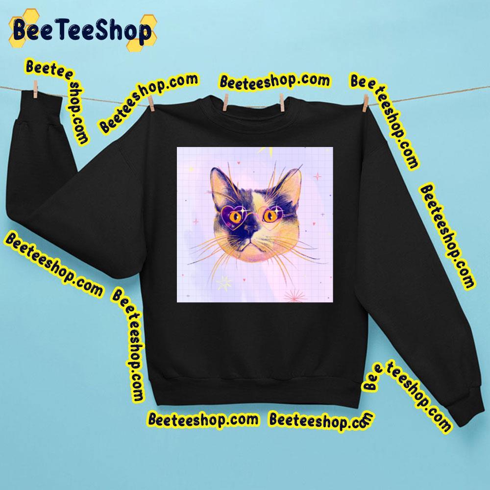 Blnk Blink Glasses Cat Beeteeshop Trending Unisex Sweatshirt