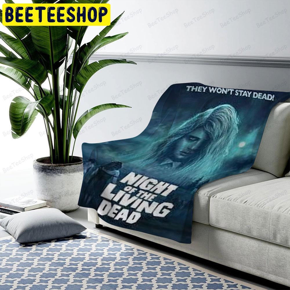 Blue Dark Night Of The Living Dead Halloween Beeteeshop US Cozy Blanket