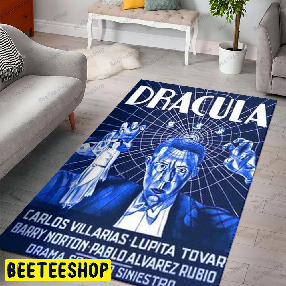 Blue Spiderweb Dracula Halloween Beeteeshop Rug Rectangle