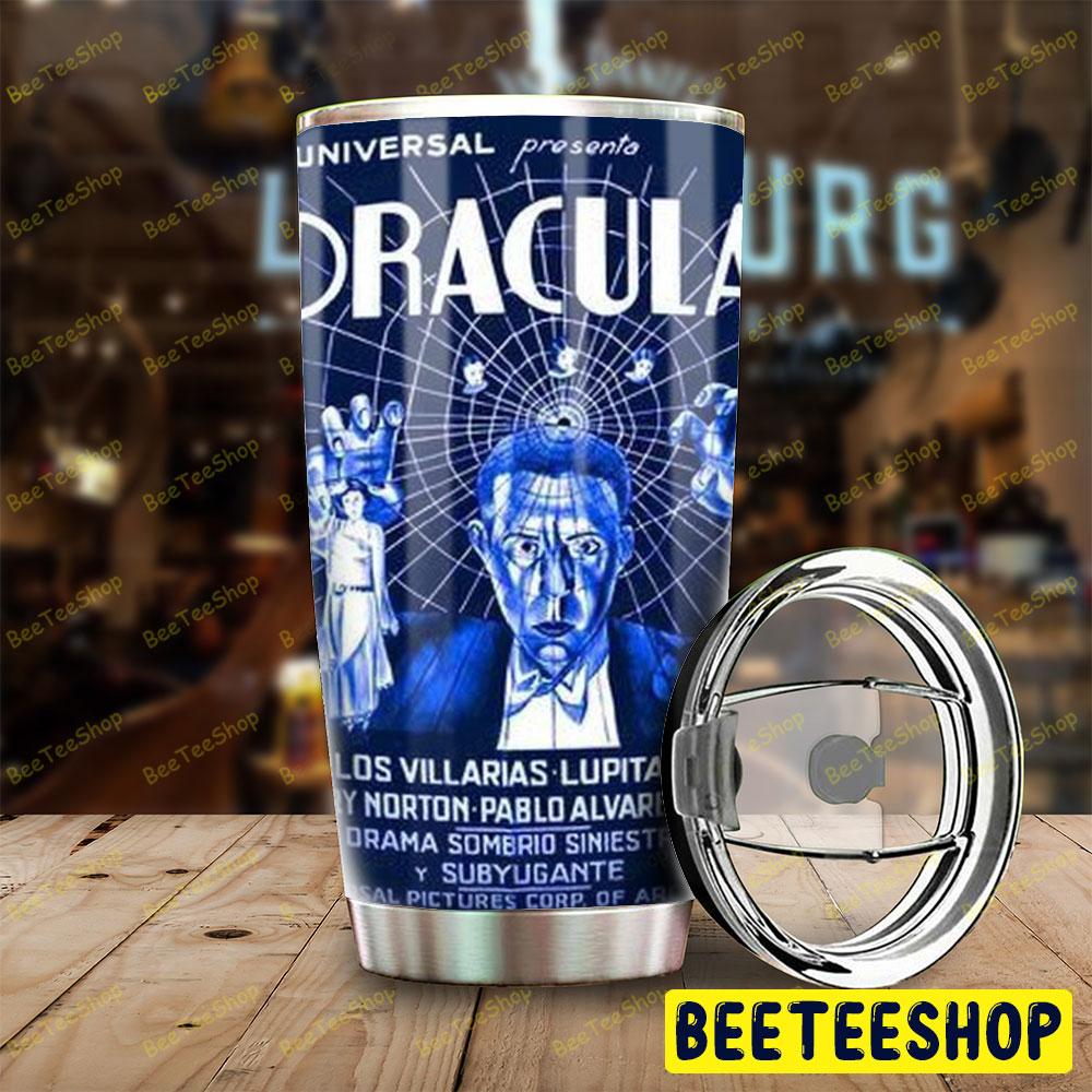 Blue Spiderweb Dracula Halloween Beeteeshop Tumbler