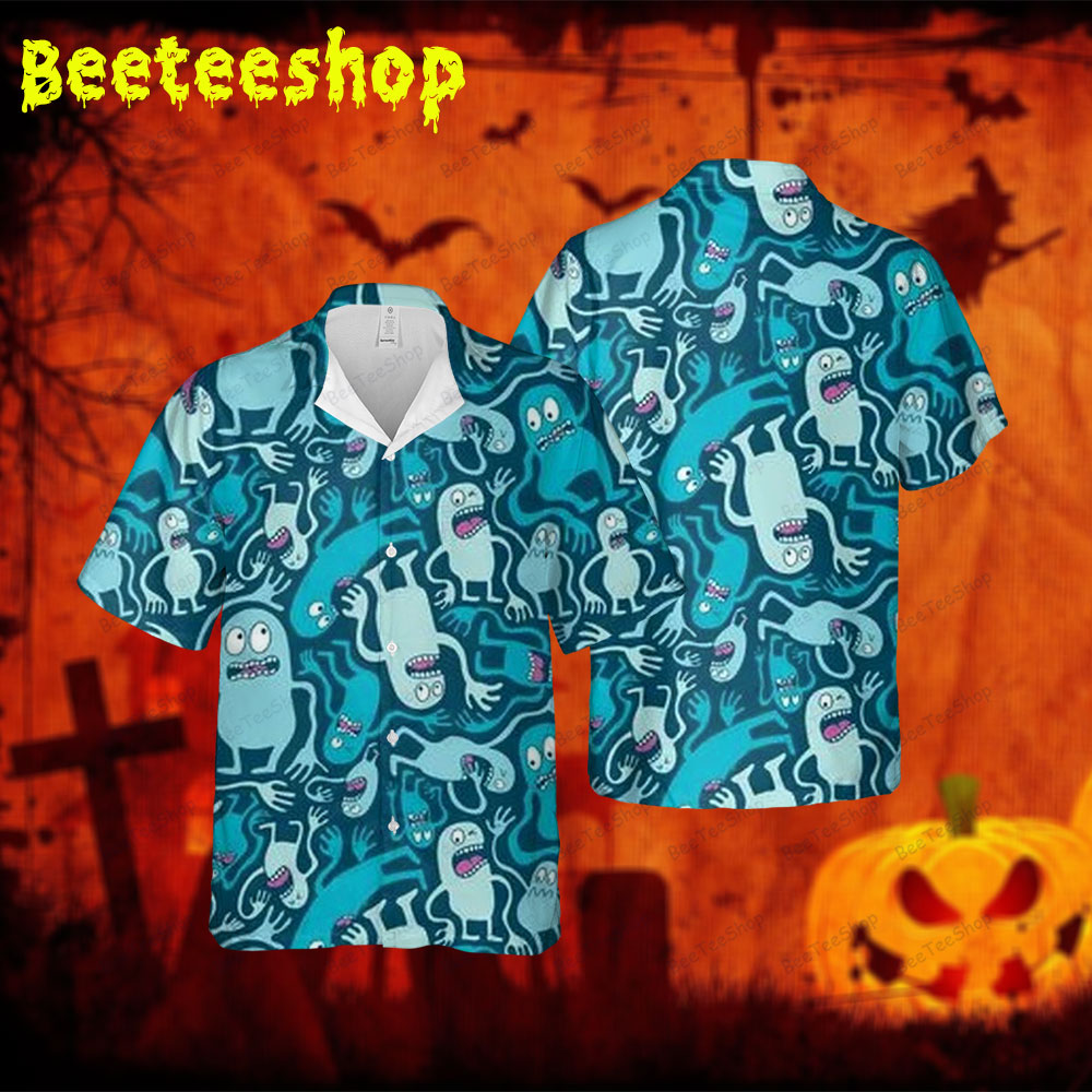 Boos Halloween 360 Spread Collar Hawaii Shirt