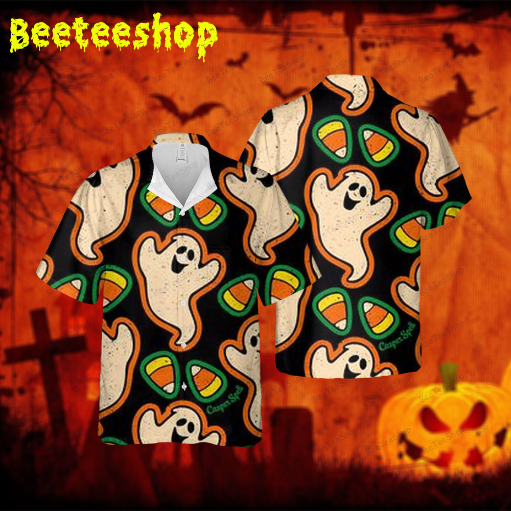 Candy Boos Halloween 02 Spread Collar Hawaii Shirt