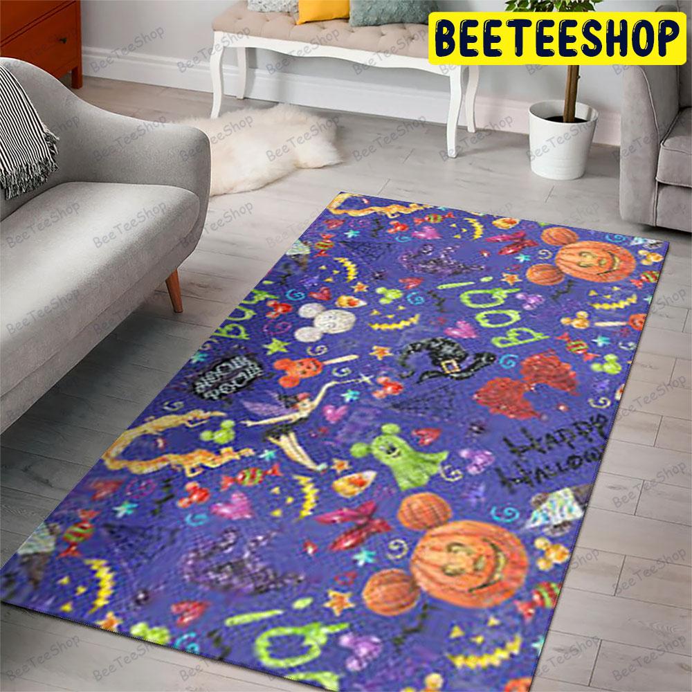 Candy Pumpkins Halloween Pattern 041 Beeteeshop Rug Rectangle