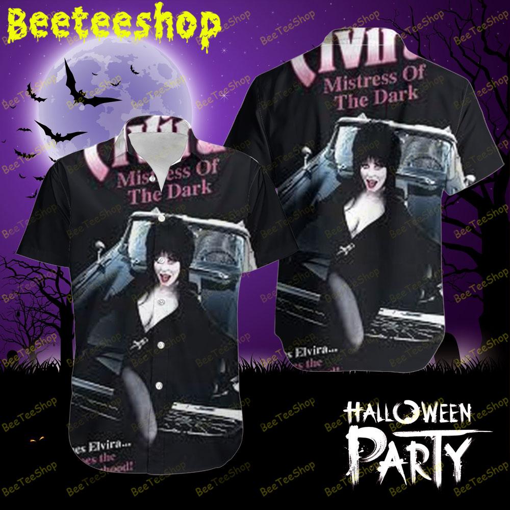 Car With Elvira Mistress Of The Dark Halloween Beeteeshop Hawaii Shirt