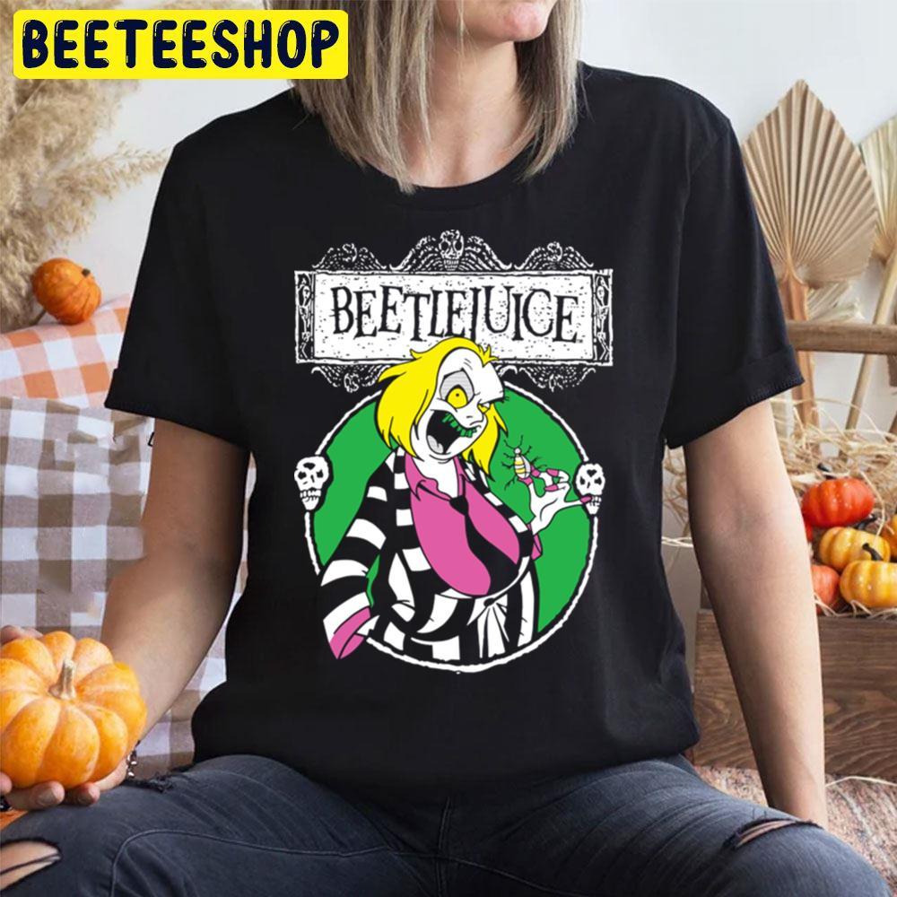 Cartoon Dark Beetlejuice Happy Halloween Beeteeshop Trending Unisex T-Shirt