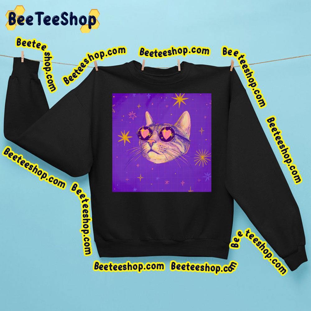 Cat With Glasses Beeteeshop Trending Unisex Sweatshirt