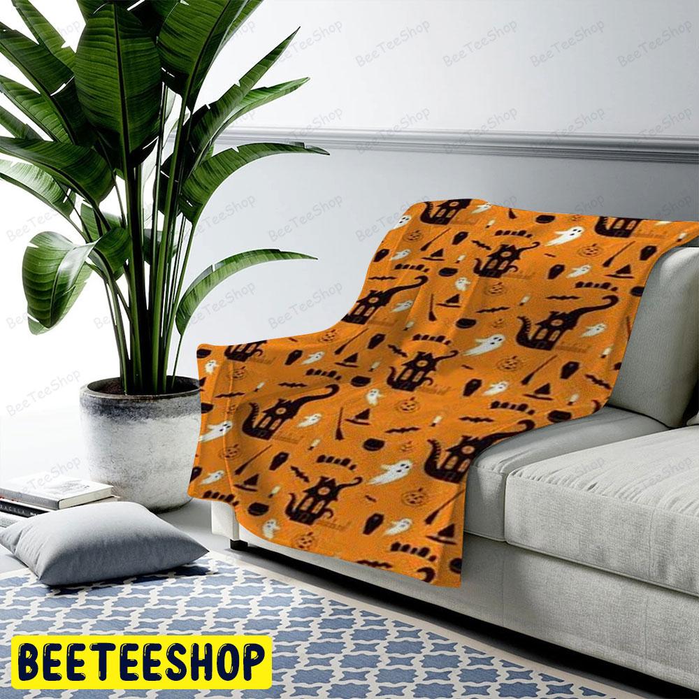 Cats Boos Halloween Pattern 091 Beeteeshop US Cozy Blanket