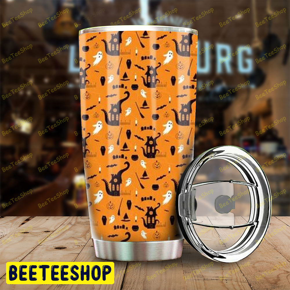 Cats Boos Halloween Pattern 091 Tumbler