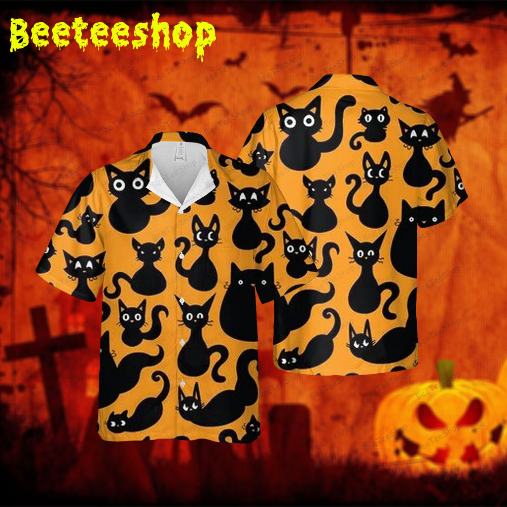 Cats Halloween 003 Spread Collar Hawaii Shirt