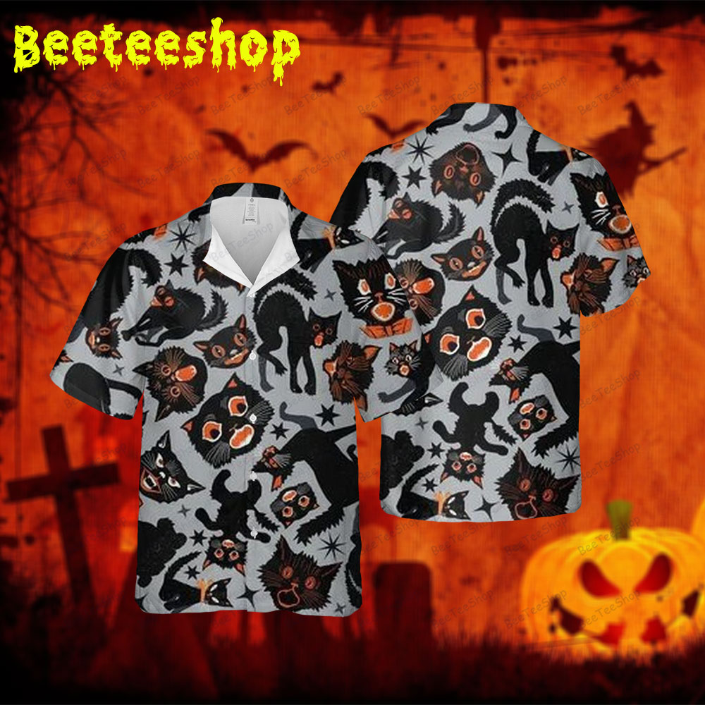 Cats Halloween 130 Spread Collar Hawaii Shirt