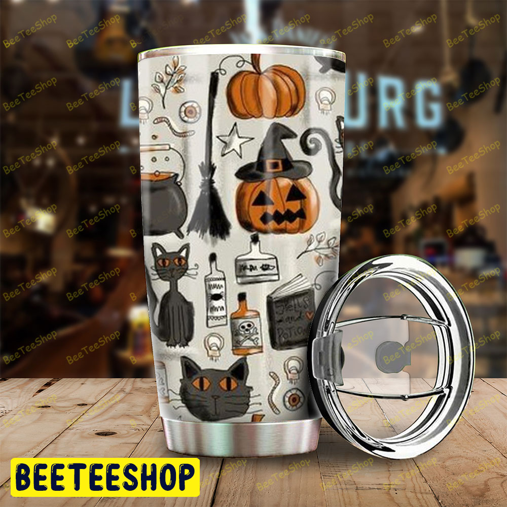 Cats Pumpkins Halloween Pattern 051 Tumbler