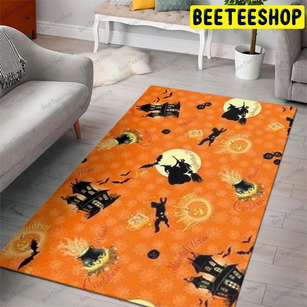 Cats Pumpkins Halloween Pattern 157 Beeteeshop Rug Rectangle