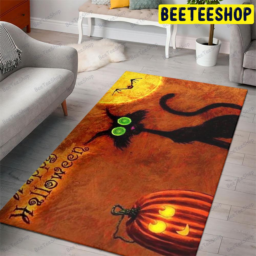 Cats Pumpkins Halloween Pattern 388 Beeteeshop Rug Rectangle