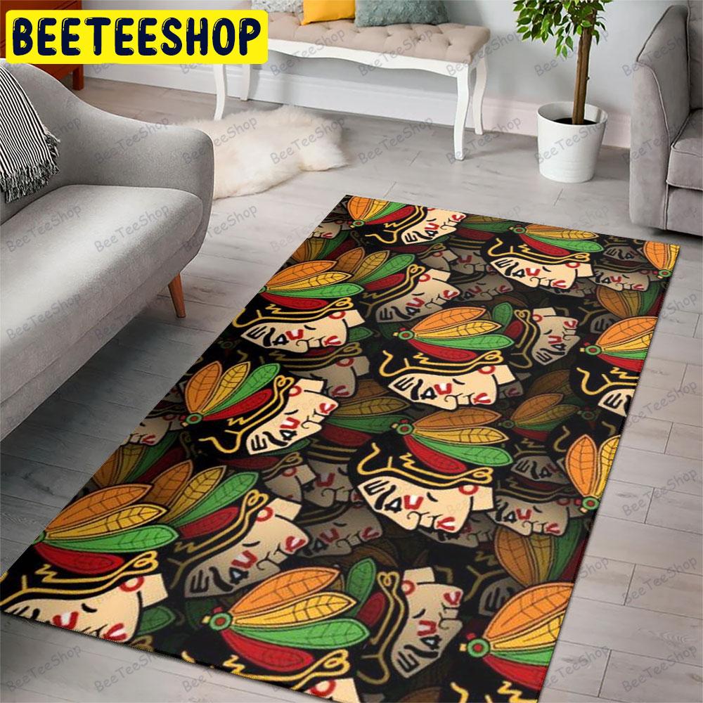 Chicago Blackhawks 22 American Sports Teams Beeteeshop Rug Rectangle