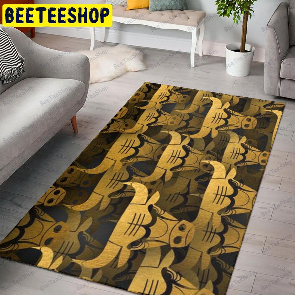 Chicago Bulls Gold American Sports Teams Beeteeshop Rug Rectangle