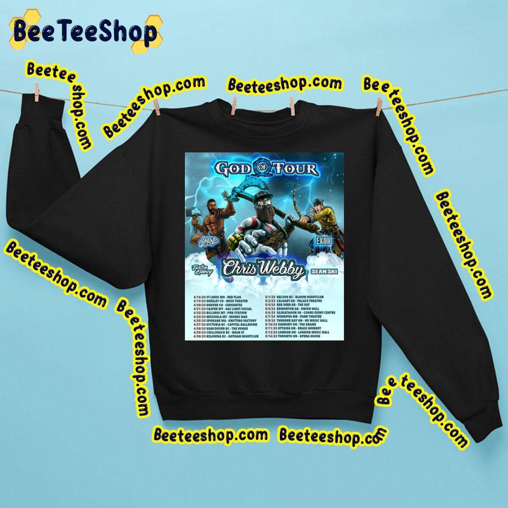 Chris Webby God Of Tour 2023 Beeteeshop Trending Unisex Sweatshirt