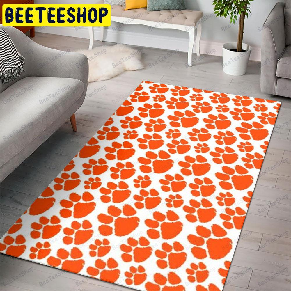 Clemson University Tiger Paw 27 American Sports Teams Beeteeshop Rug Rectangle