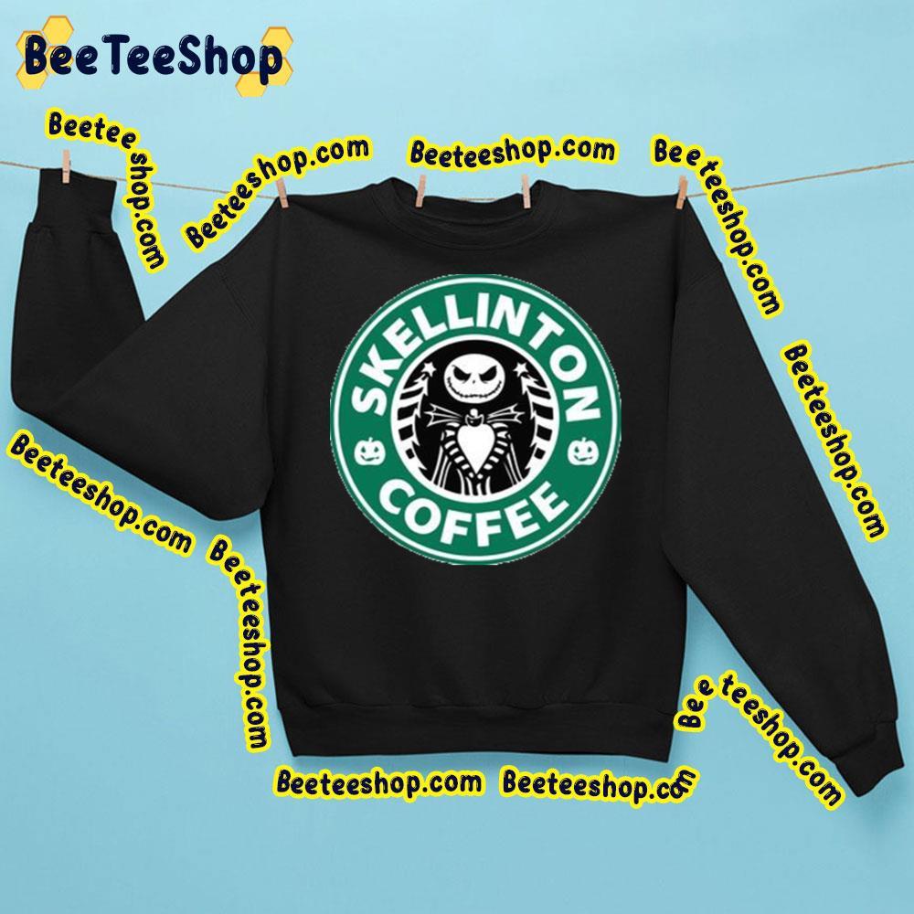 Coffee Skellinton The Nightmare Before Christmas Beeteeshop Trending Unisex Sweatshirt