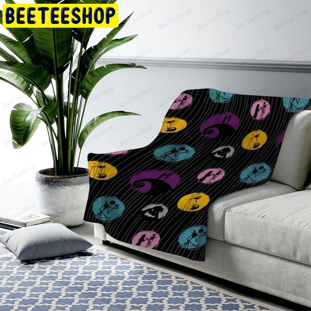 Color Circle Jack The Nightmare Before Christmas Halloween Beeteeshop US Cozy Blanket