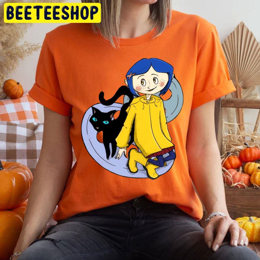 Coraline And Cat Happy Halloween Beeteeshop Trending Unisex T-Shirt