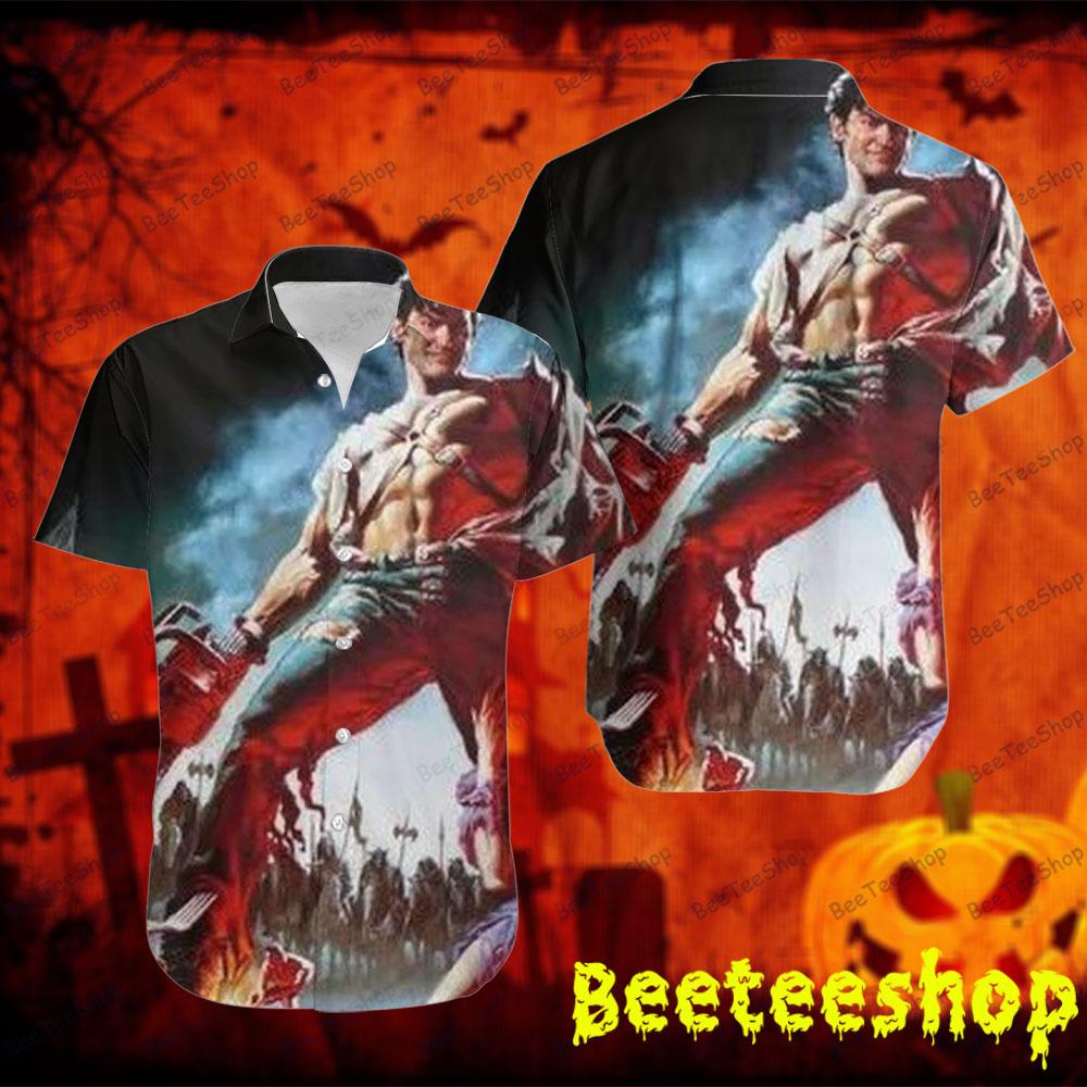 Couple Combat Ash Williams Evil Dead Ii Halloween Beeteeshop Hawaii Shirt