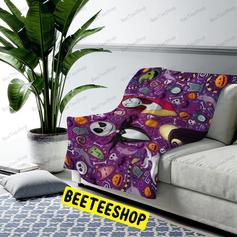 Couple With Mask The Nightmare Before Christmas Halloween Beeteeshop US Cozy Blanket