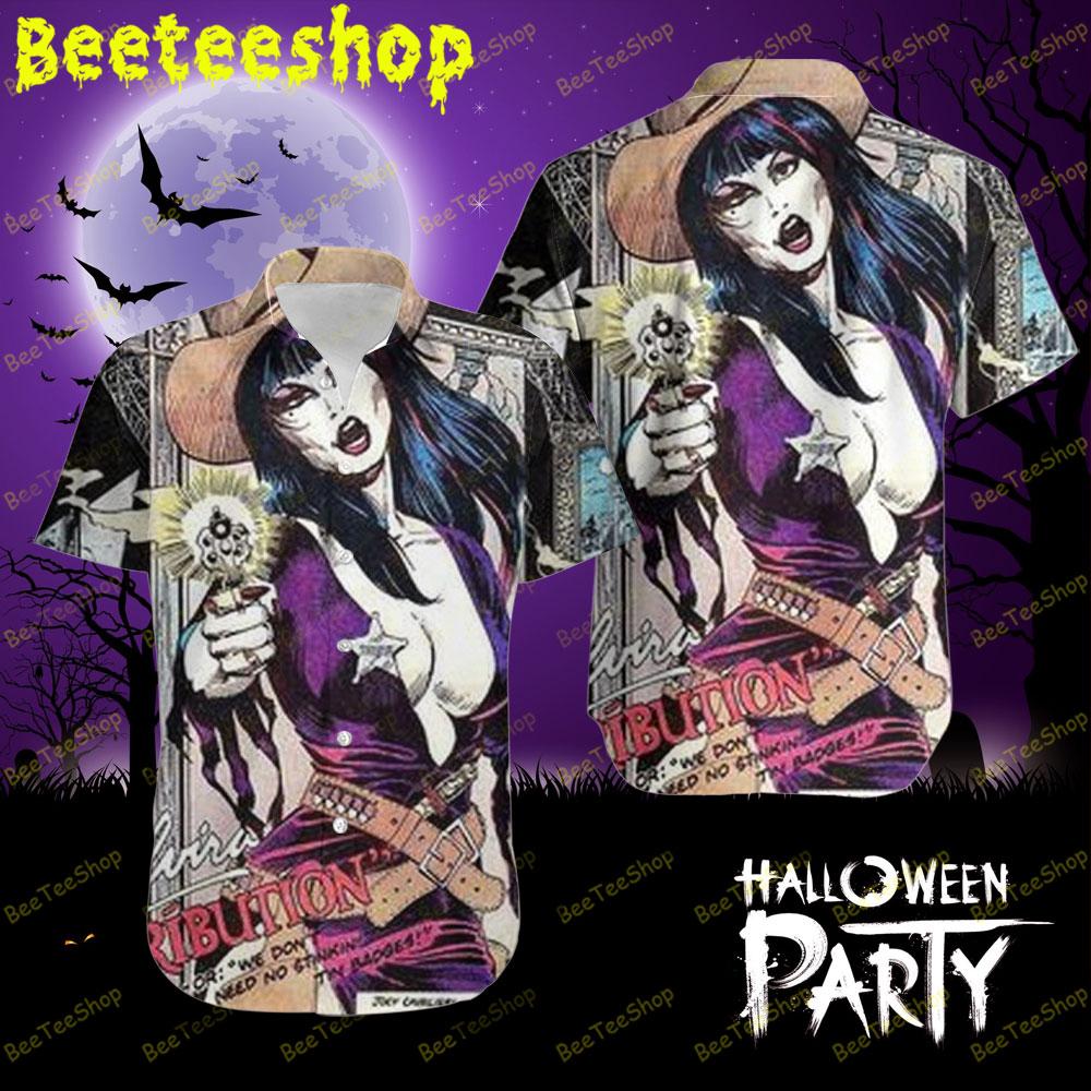 Cowgirl Elvira Mistress Of The Dark Halloween Beeteeshop Hawaii Shirt