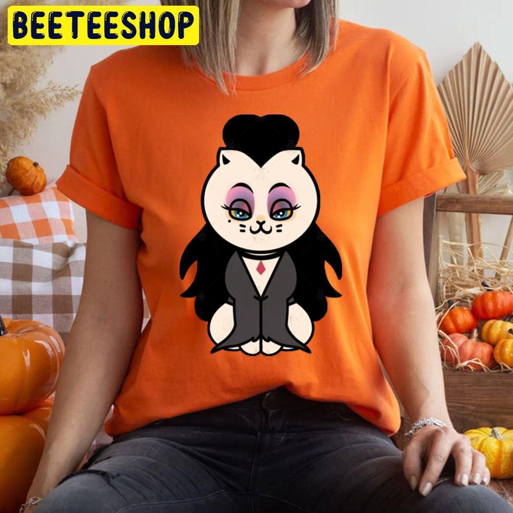 Cute Cat Elvira Mistress Of The Dark Happy Halloween Beeteeshop Trending Unisex T-Shirt